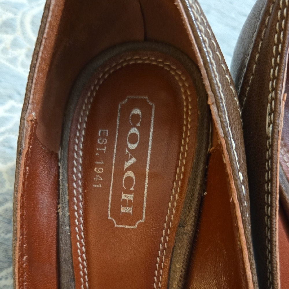 Coach Chocolate Brown Peep-Toe Heels - Picture 2 of 5